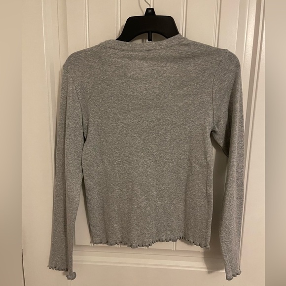 DISNEY MICKEY AND MINNIE YEARS OF WONDER JUNIOR M LONG SLEEVE TEE RUFF HEMS GRAY - Picture 8 of 9